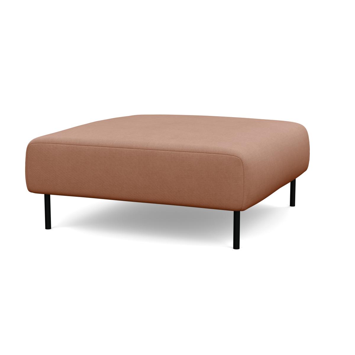 Heal's Luna Ottoman Tundra Texture Latte Black Feet - Heal's UK Furniture – image 2