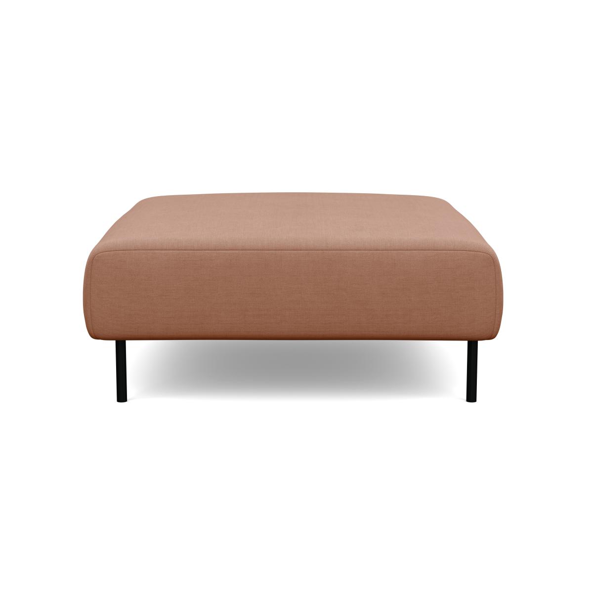 Heal's Luna Ottoman Tundra Texture Latte Black Feet - Heal's UK Furniture – image 3
