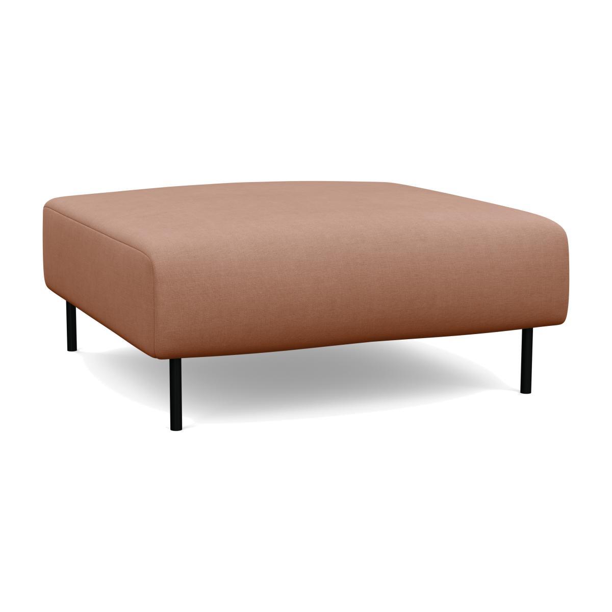 Heal's Luna Ottoman Tundra Texture Latte Black Feet - Heal's UK Furniture – image 1