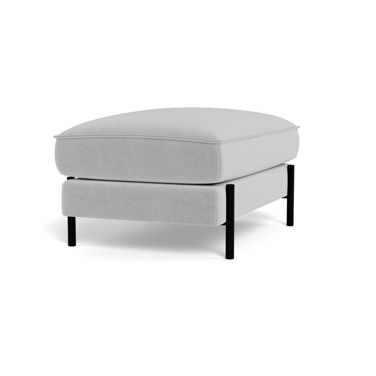 Heal's Tortona Footstool Velvet Platinum - Heal's UK Furniture – image 2