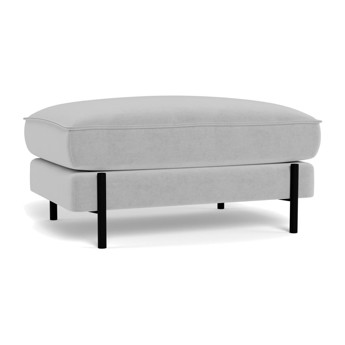 Heal's Tortona Footstool Velvet Platinum - Heal's UK Furniture – image 1