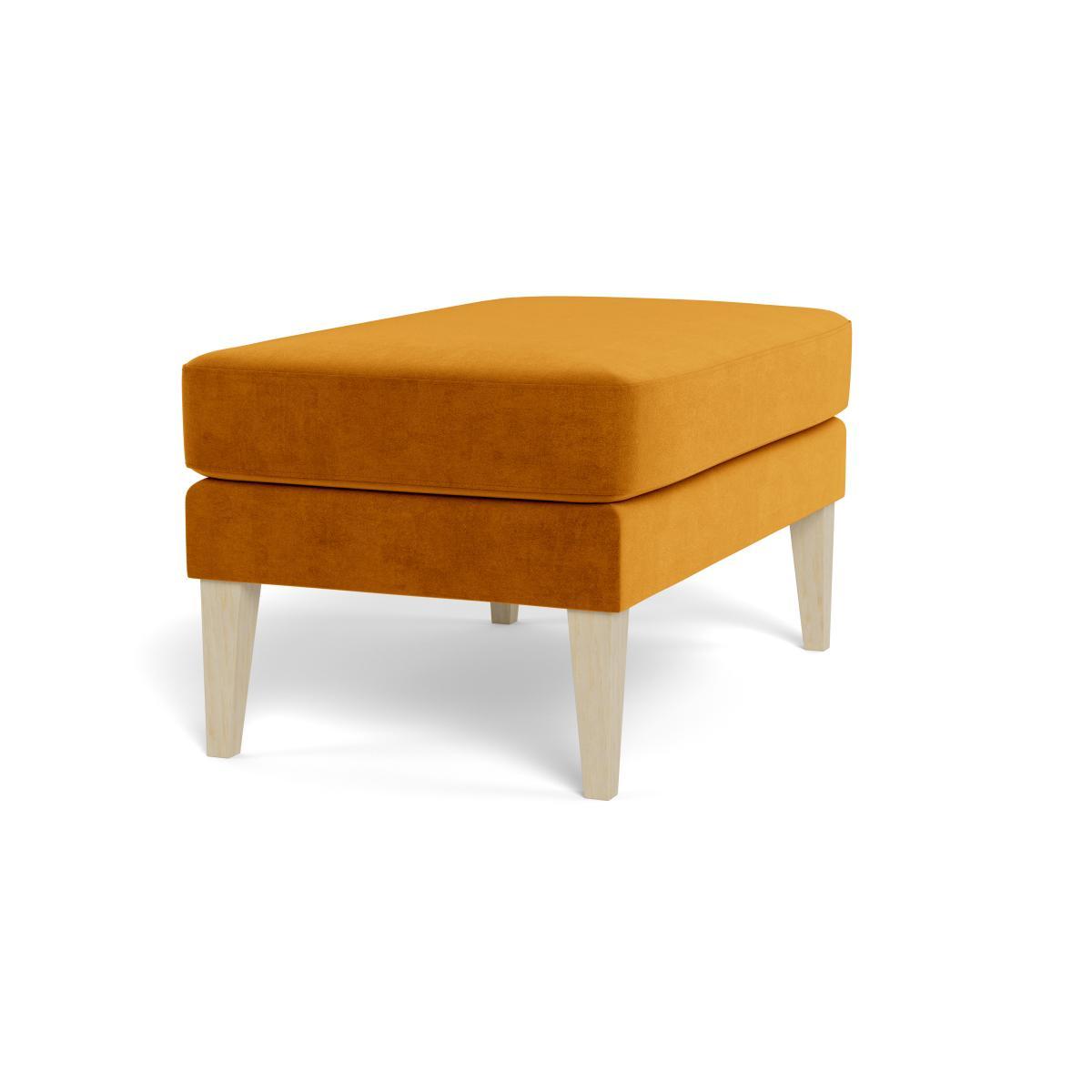 Heal's Richmond Ottoman Smart Luxe Velvet Cognac Black Feet - Heal's UK Furniture – image 2