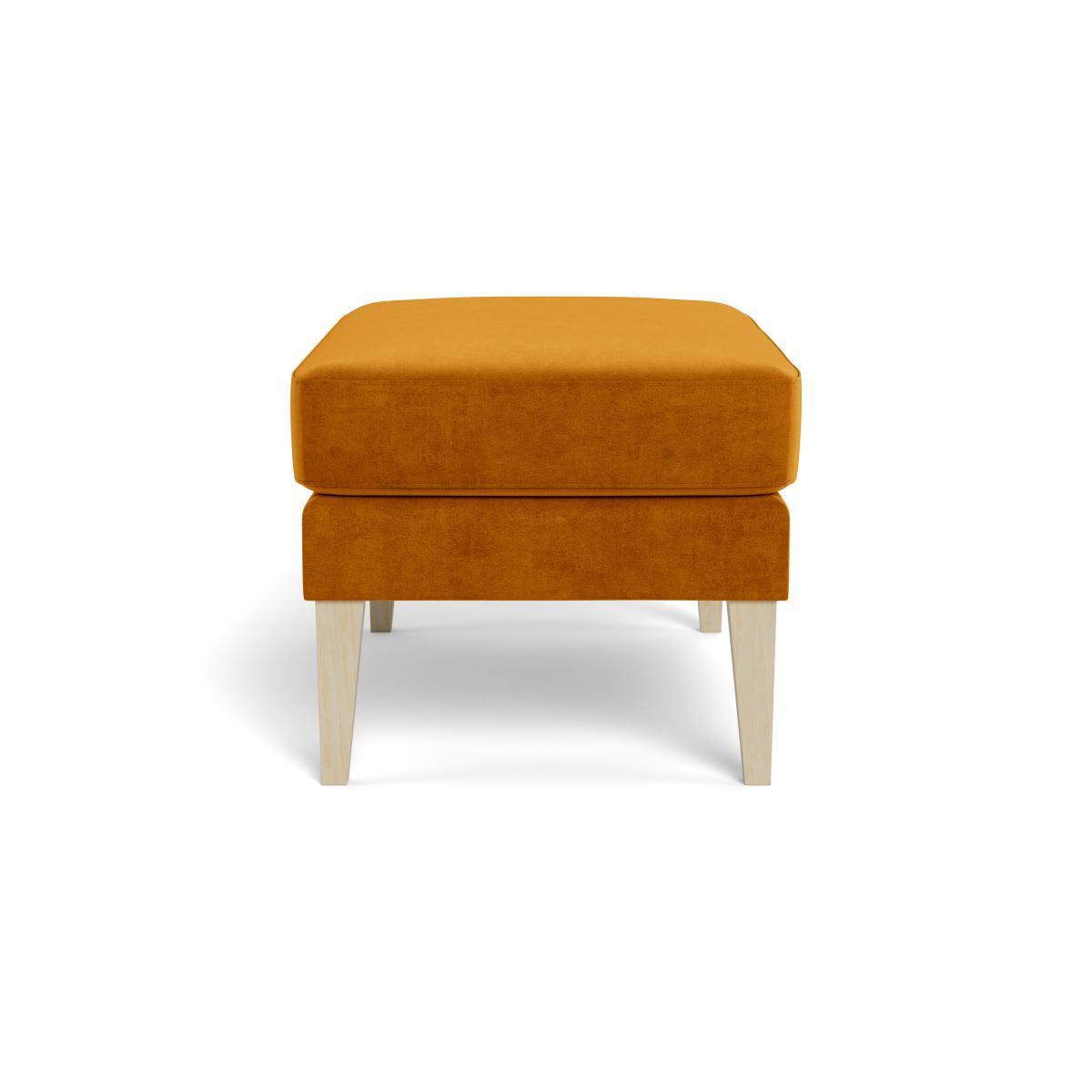Heal's Richmond Ottoman Smart Luxe Velvet Cognac Black Feet - Heal's UK Furniture – image 3
