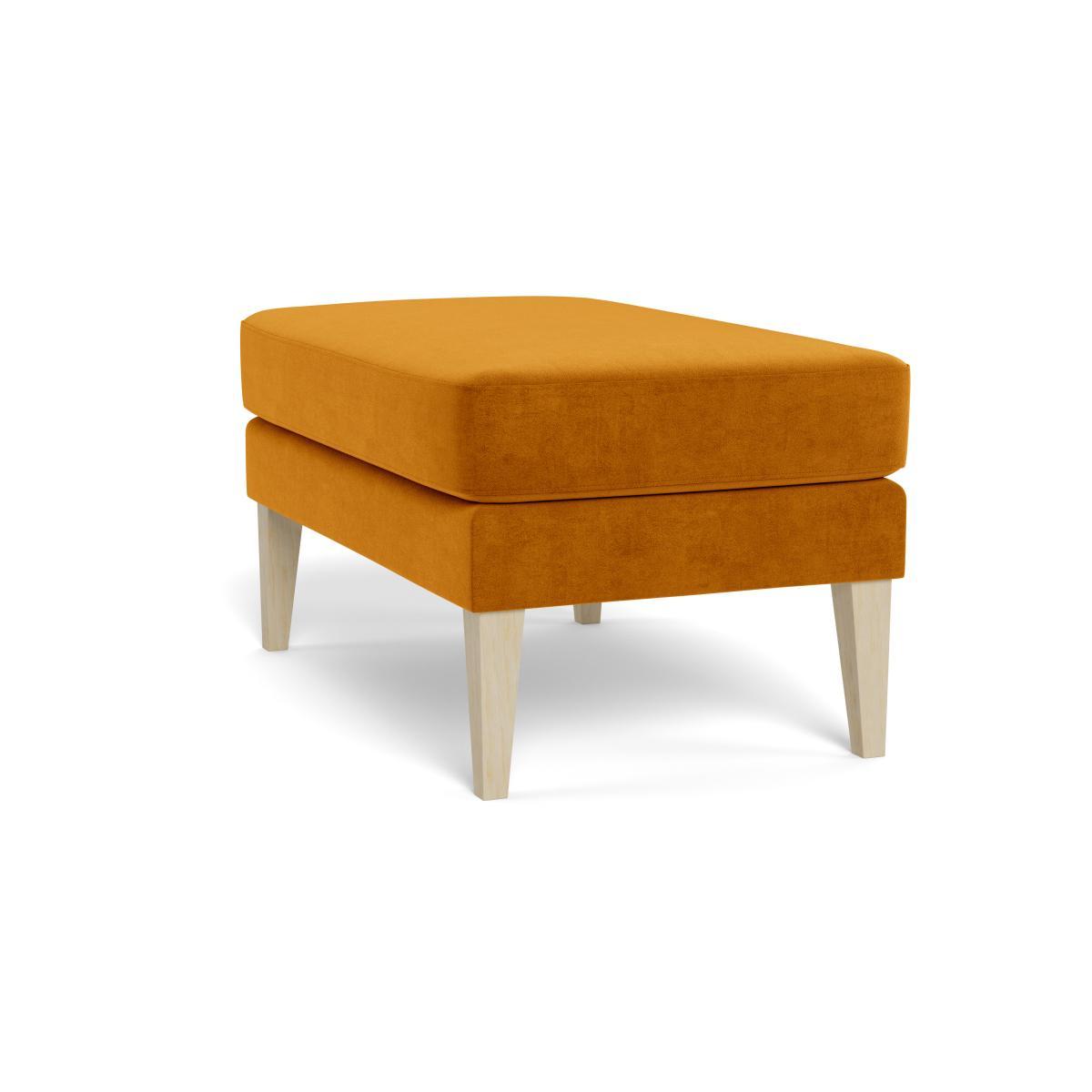 Heal's Richmond Ottoman Smart Luxe Velvet Cognac Black Feet - Heal's UK Furniture – image 4