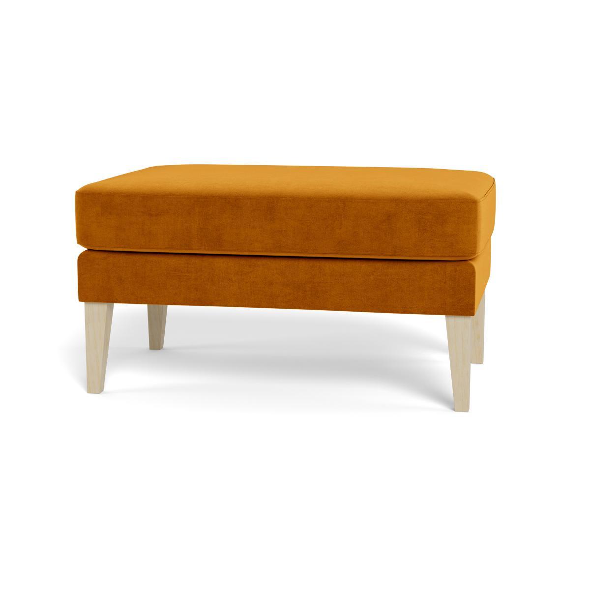 Heal's Richmond Ottoman Smart Luxe Velvet Cognac Black Feet - Heal's UK Furniture – image 5