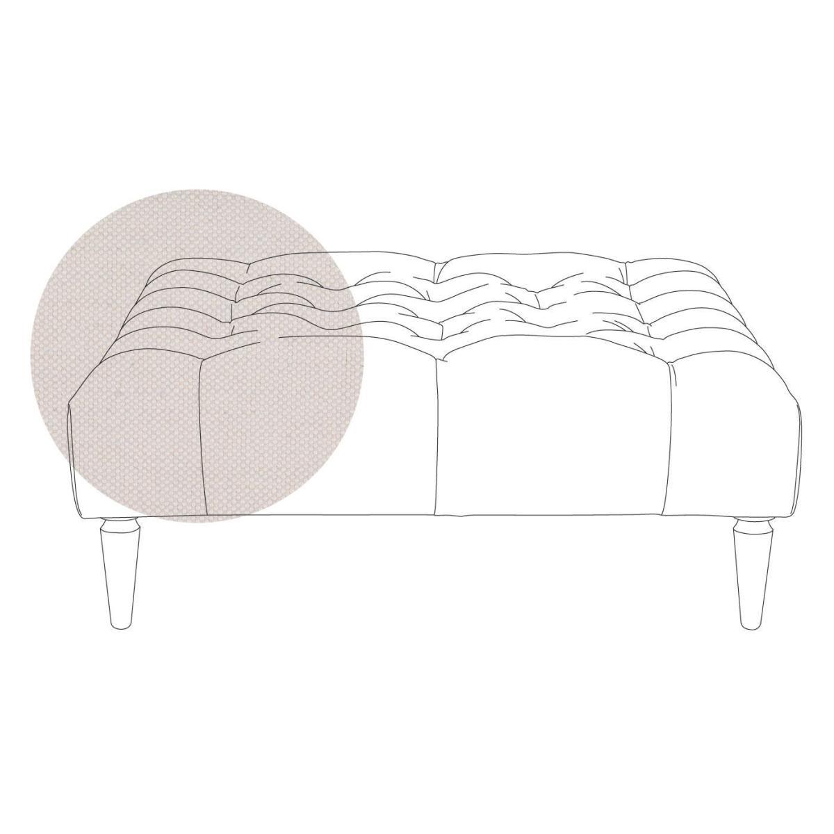 Heal's Balmoral Ottoman Broad Weave Putty Walnut Feet - Heal's UK Furniture – image 10