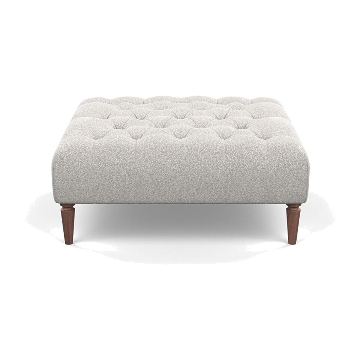 Heal's Balmoral Ottoman Chunky Boucle Ecru Stained Oak