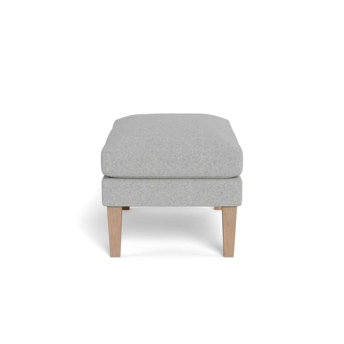 Heal's Wallis Ottoman Melton Wool Limestone Natural Feet - Heal's UK Furniture – image 3