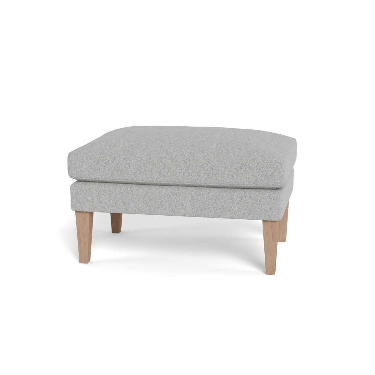 Heal's Wallis Ottoman Melton Wool Limestone Natural Feet - Heal's UK Furniture – image 5