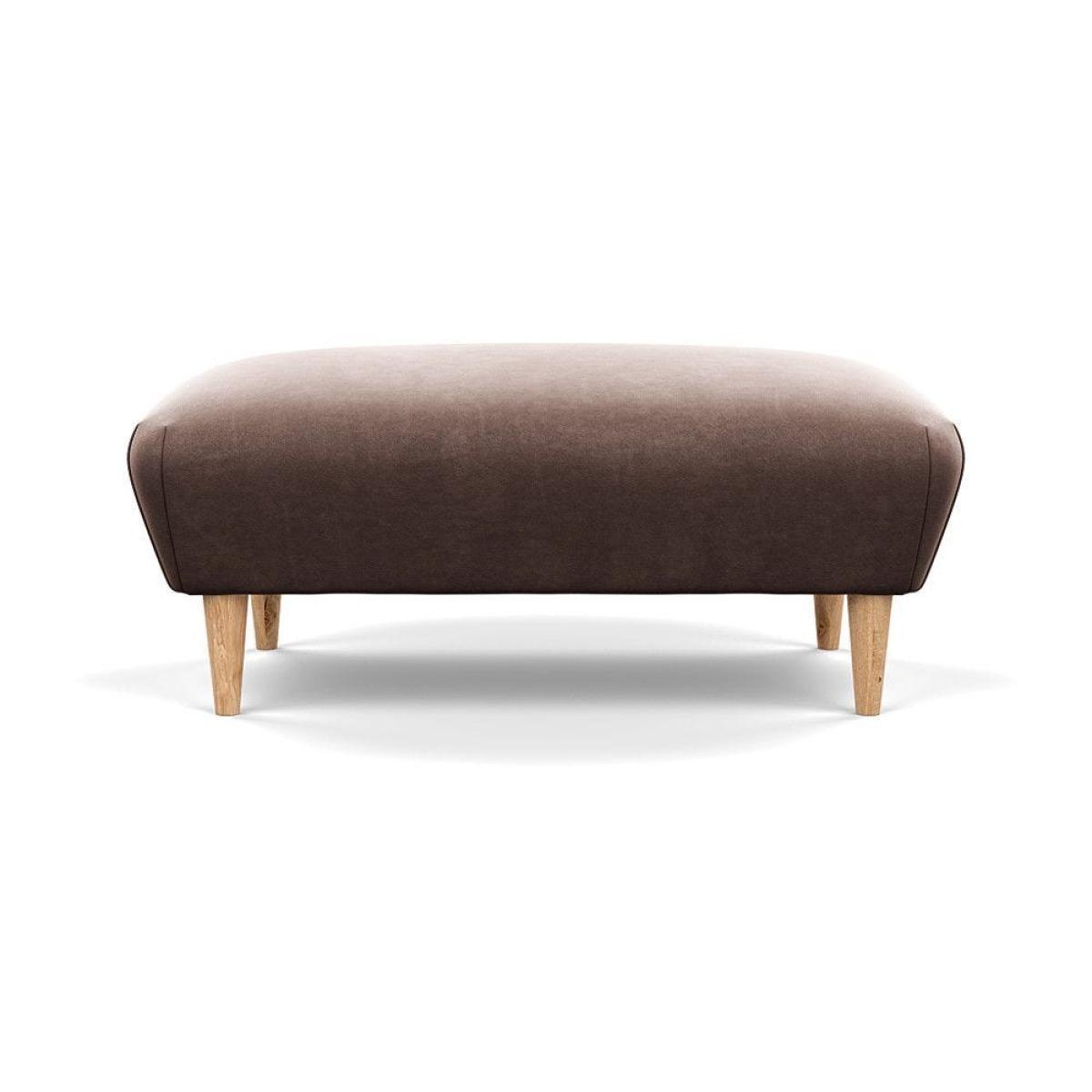 Heal's Somerset Footstool Velvet Midnight Dark Stain - Heal's UK Furniture – image 14