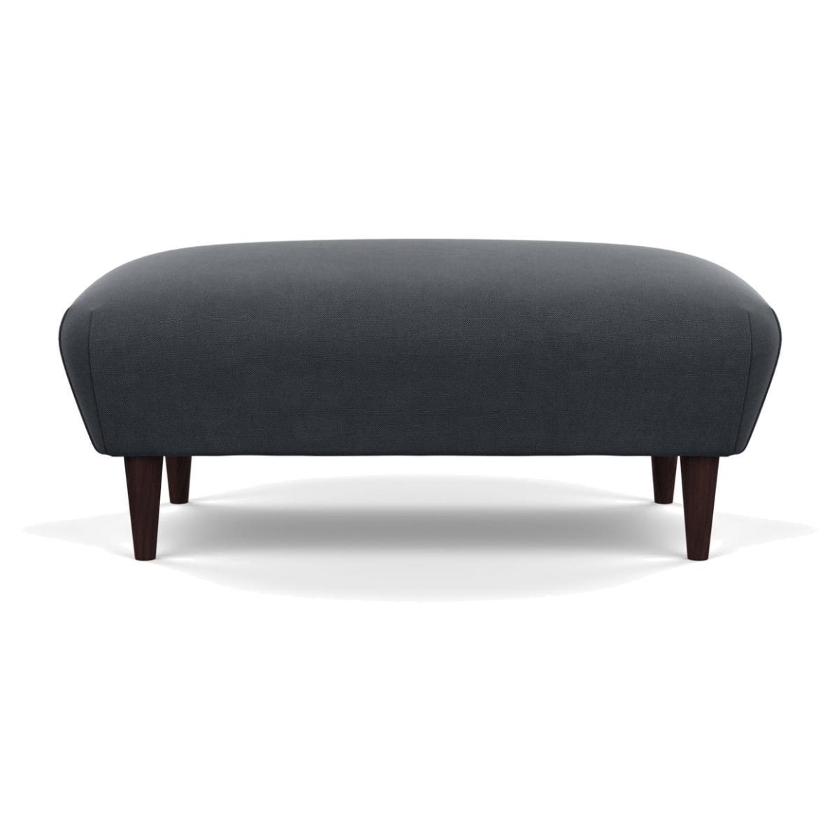 Heal's Somerset Footstool Velvet Midnight Dark Stain - Heal's UK Furniture – image 1