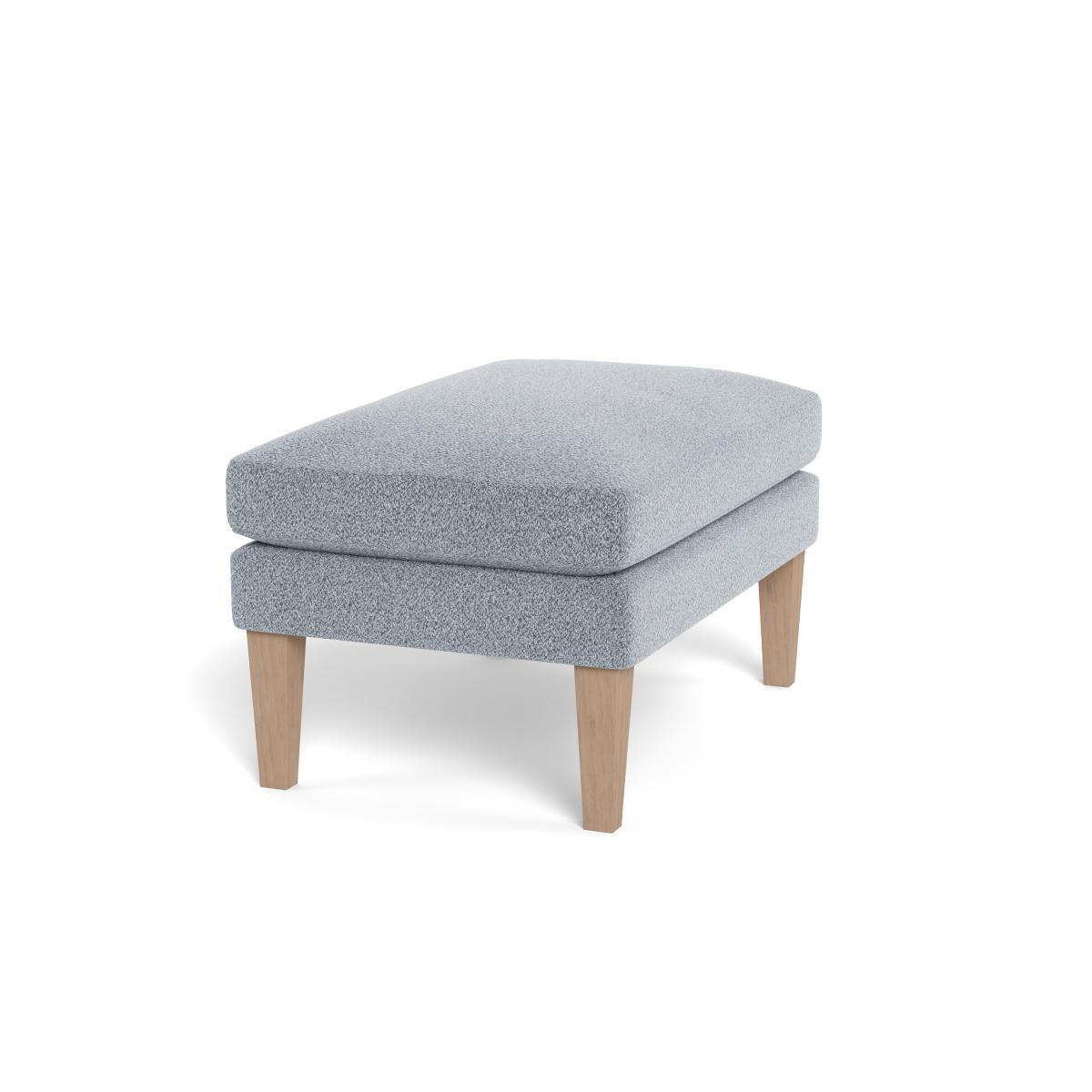 Heal's Wallis Ottoman Boucle Steel Stained Oak Feet – image 2