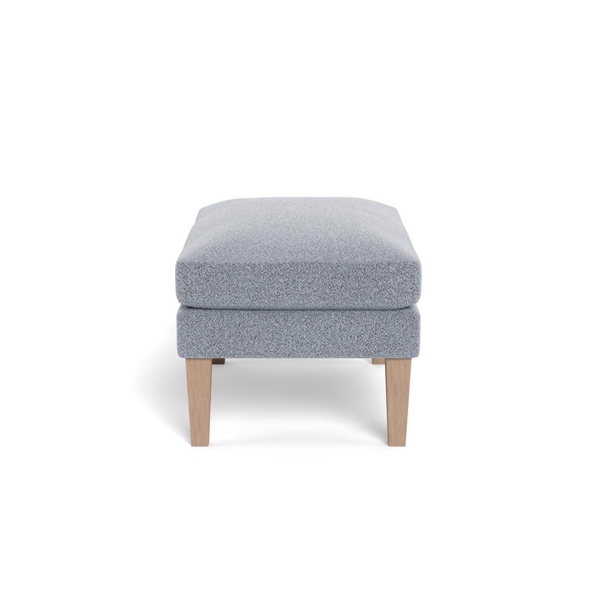 Heal's Wallis Ottoman Boucle Steel Stained Oak Feet – image 3