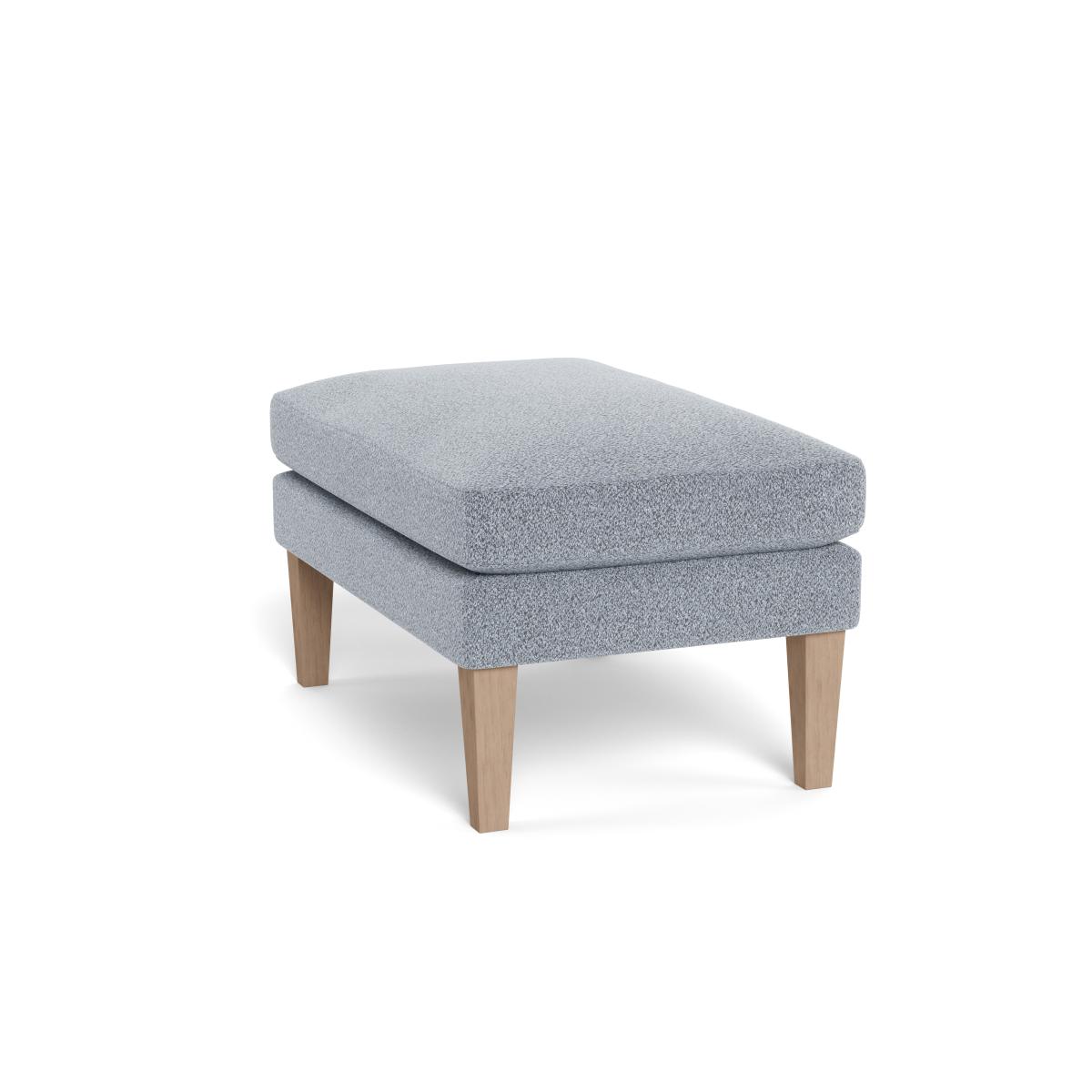 Heal's Wallis Ottoman Boucle Steel Stained Oak Feet – image 4