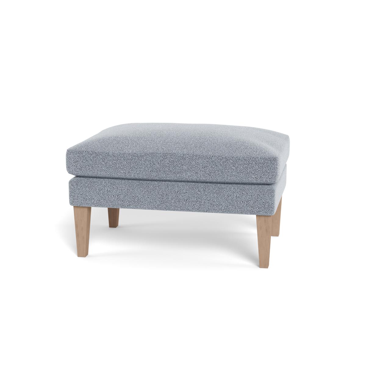 Heal's Wallis Ottoman Boucle Steel Stained Oak Feet – image 5