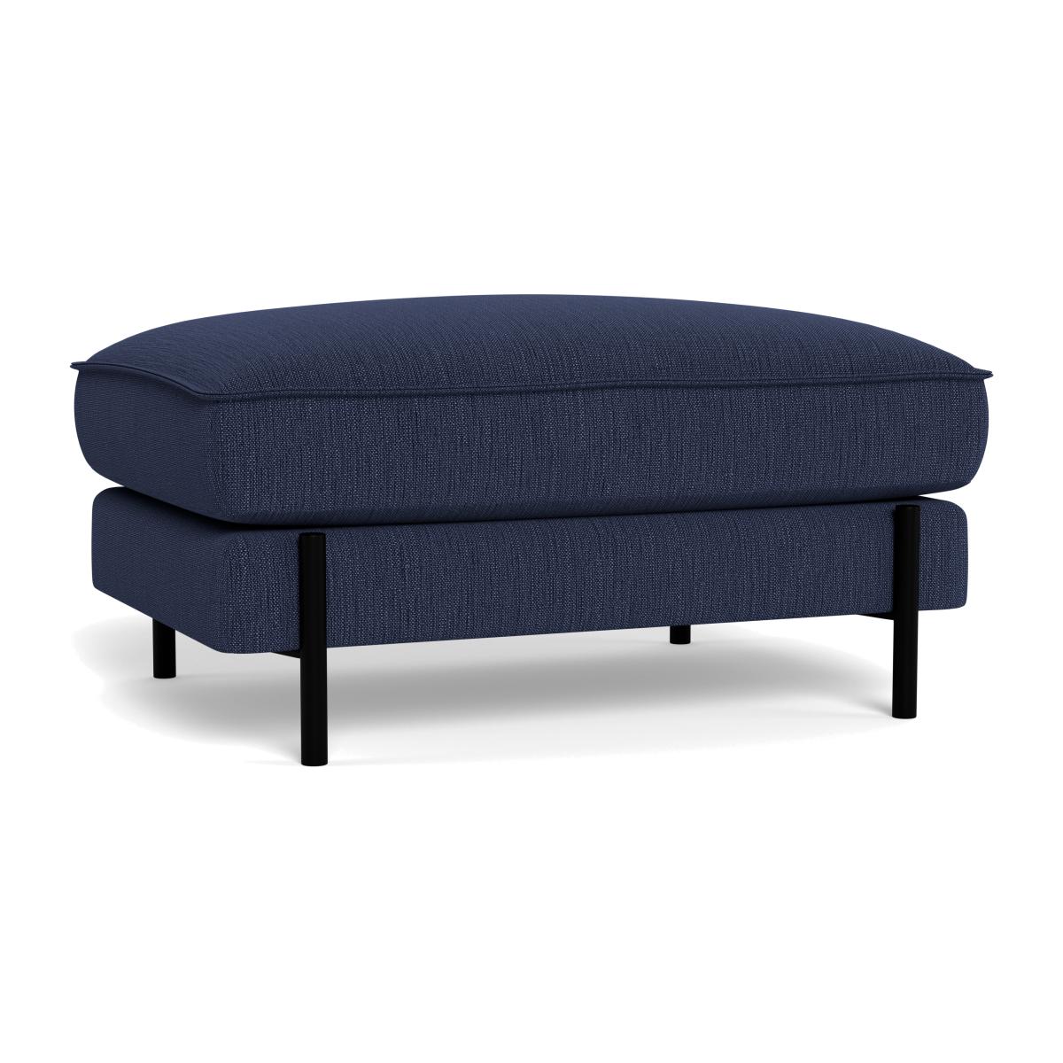 Heal's Tortona Footstool Smart Linen Mix Navy – image 1
