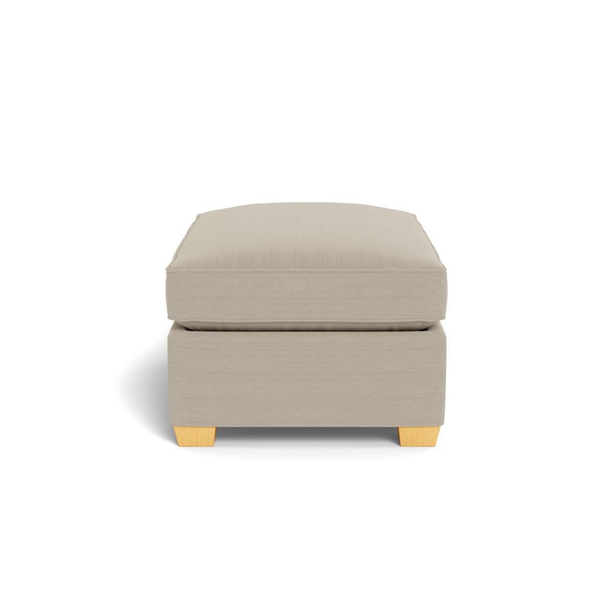 Heal's Torino Footstool Smart Velvet Blue Black Feet - Heal's UK Furniture – image 3