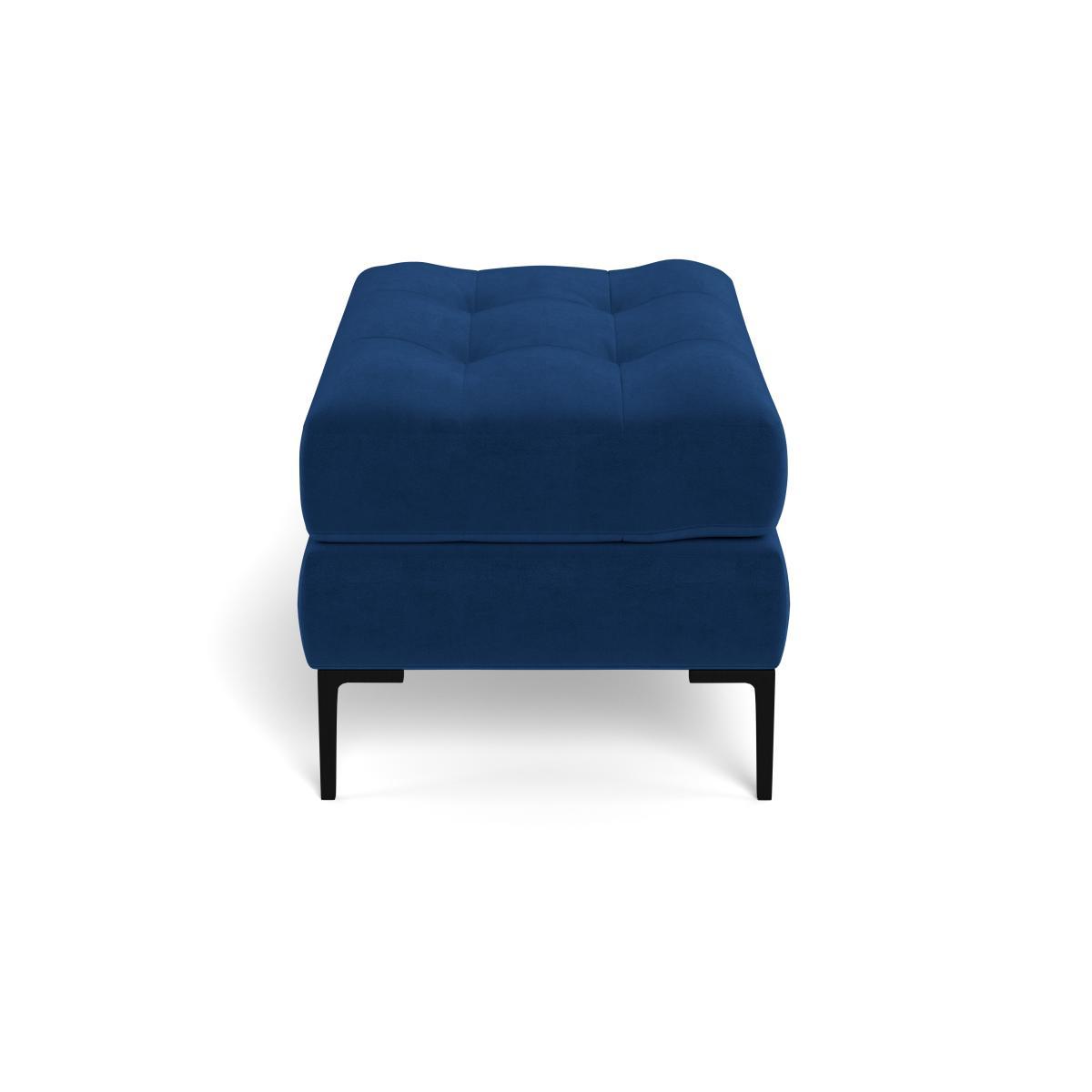 Heal's Eton Footstool Velvet Petrol Brass Feet - Heal's UK Furniture – image 3