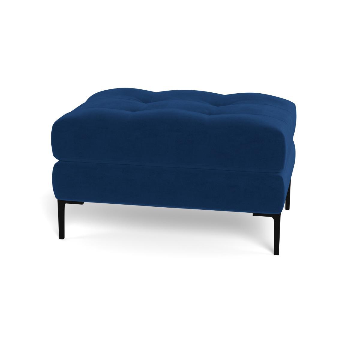 Heal's Eton Footstool Velvet Petrol Brass Feet - Heal's UK Furniture – image 5