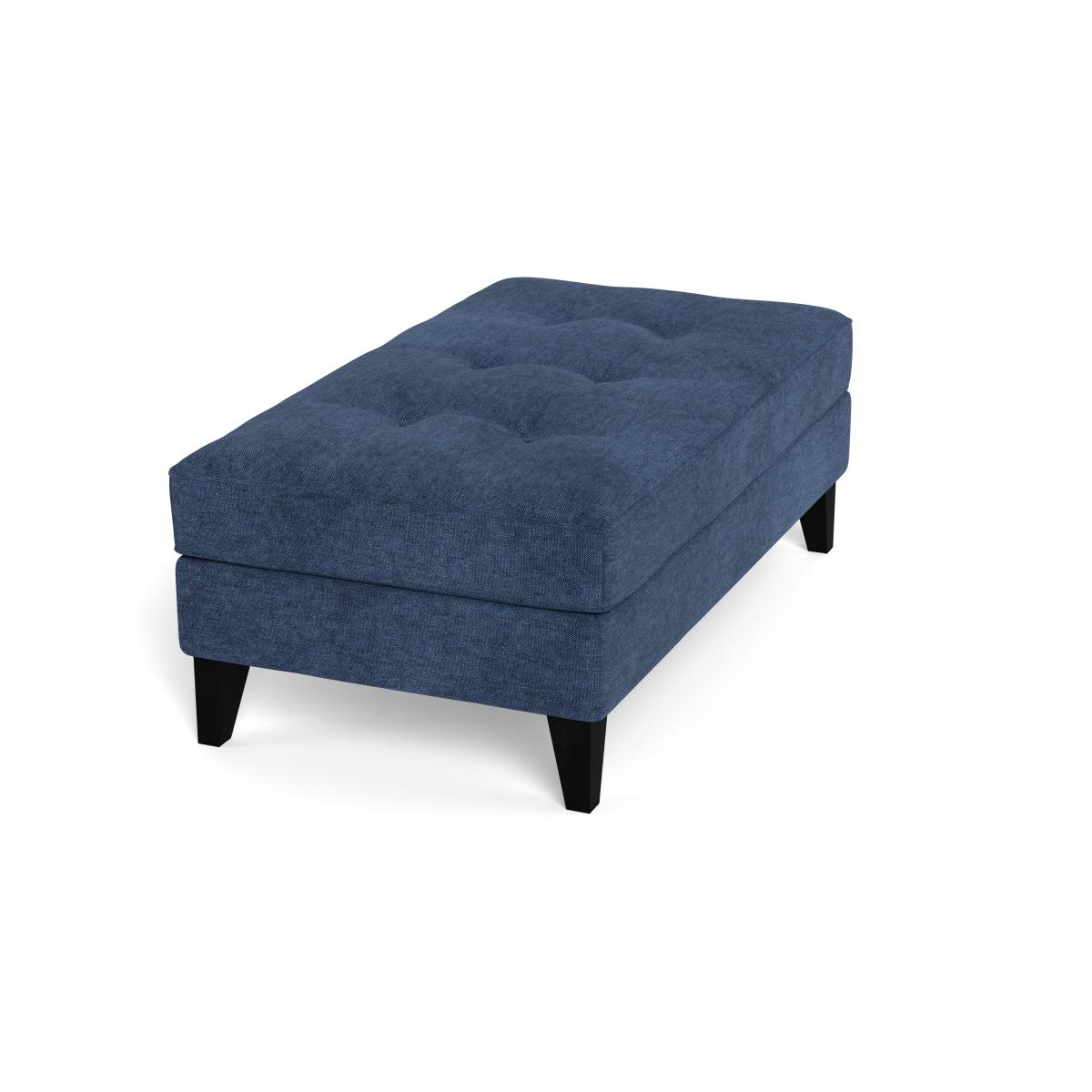 Heal's Mistral Footstool Broad Weave Lagoon Black Feet – image 2