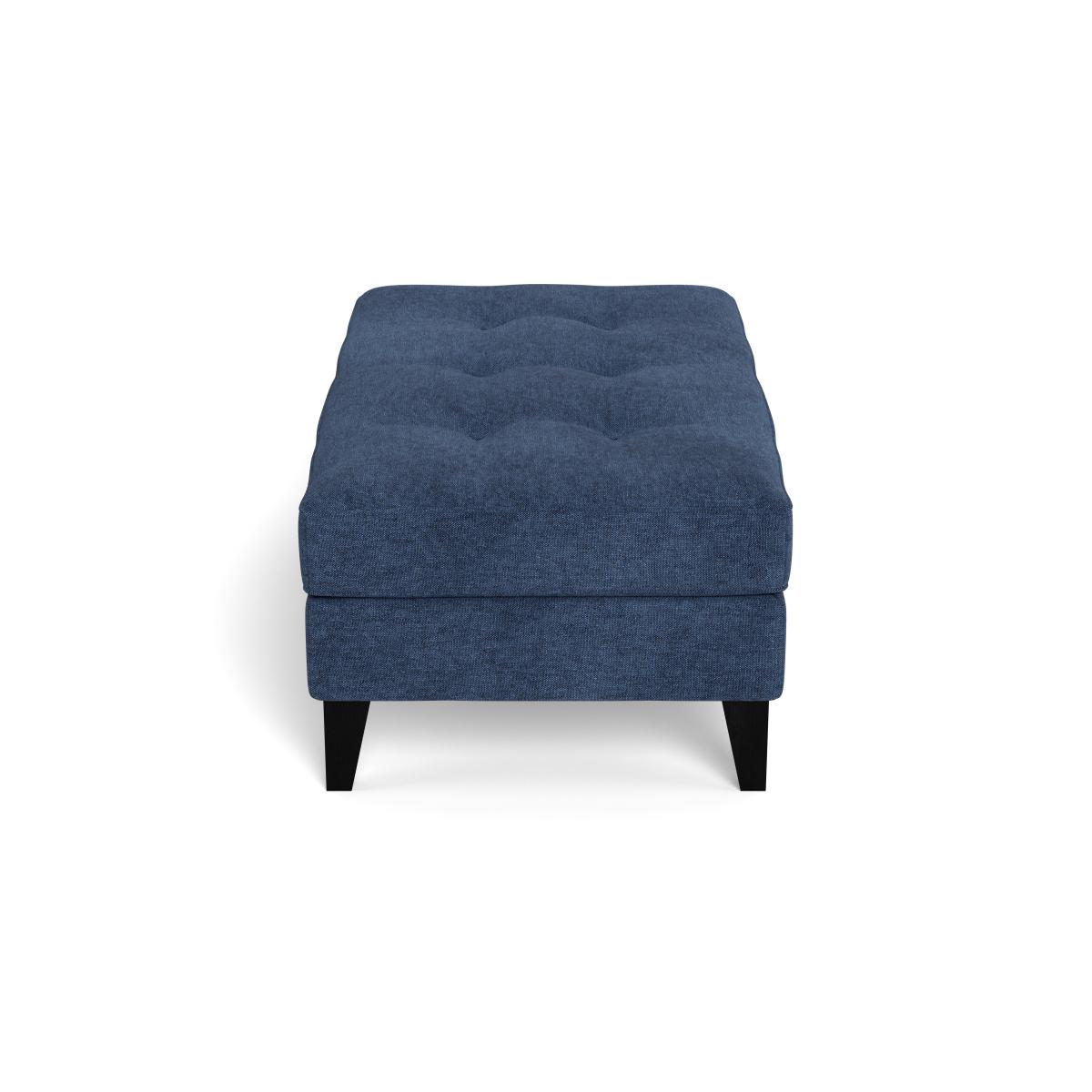 Heal's Mistral Footstool Broad Weave Lagoon Black Feet – image 3