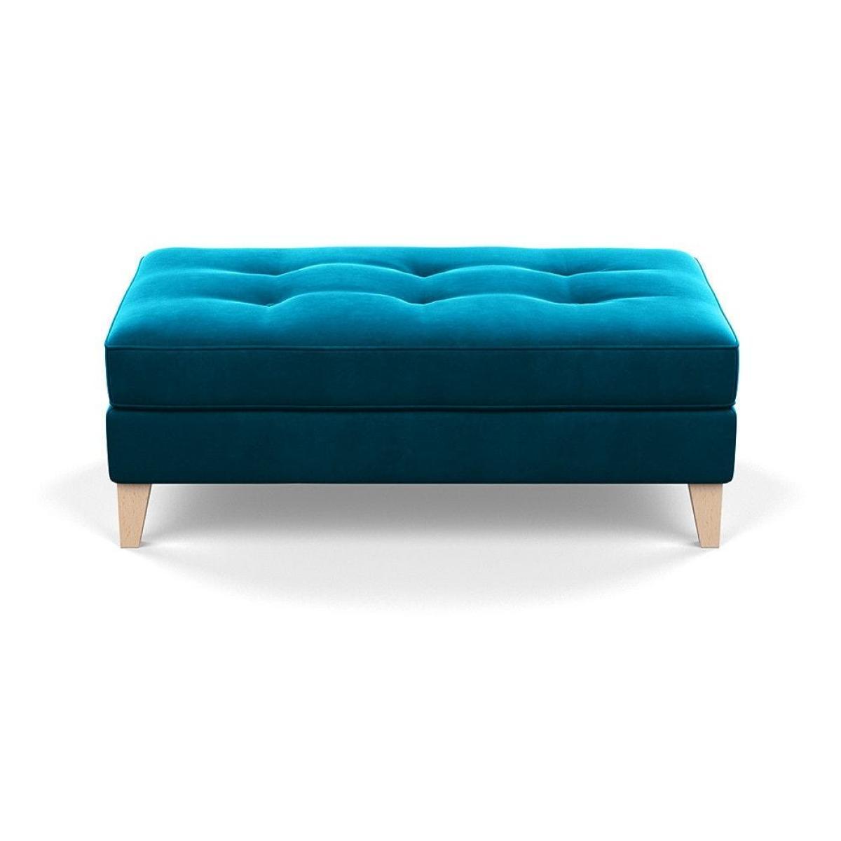 Heal's Mistral Footstool Capelo LinenCotton Sea Salt Natural Feet - Heal's UK Furniture – image 13