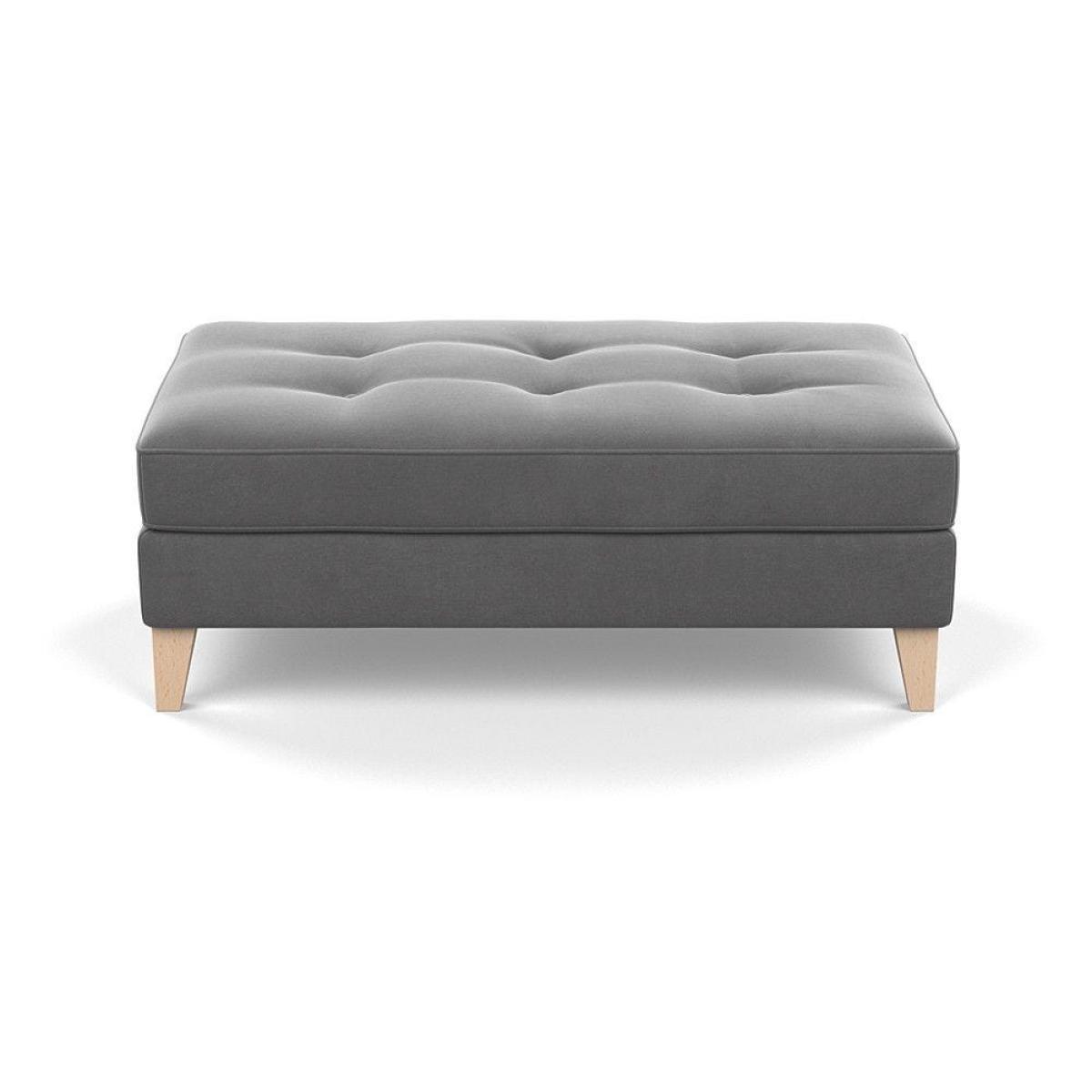 Heal's Mistral Footstool Capelo LinenCotton Sea Salt Natural Feet - Heal's UK Furniture – image 9
