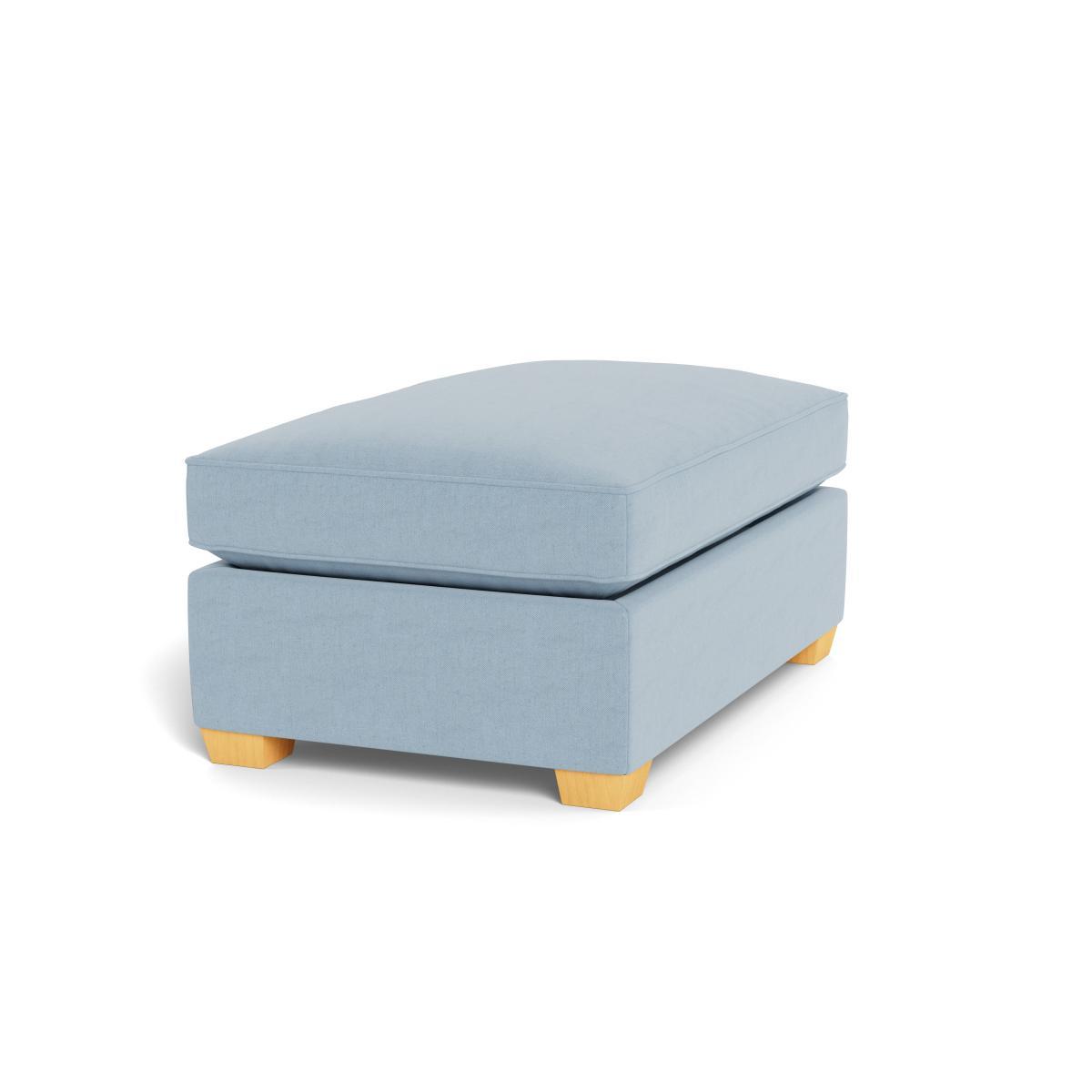 Heal's Torino Footstool Capelo LinenCotton Sea Shanty Natural Ash Feet - Heal's UK Furniture – image 2