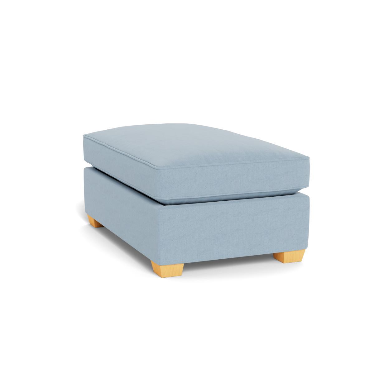 Heal's Torino Footstool Capelo LinenCotton Sea Shanty Natural Ash Feet - Heal's UK Furniture – image 4