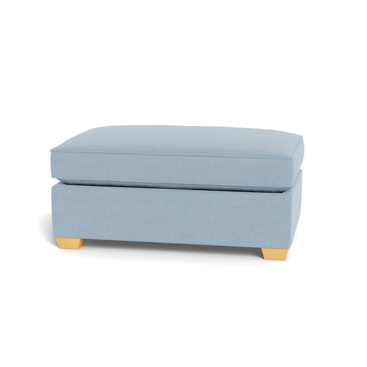 Heal's Torino Footstool Capelo LinenCotton Sea Shanty Natural Ash Feet - Heal's UK Furniture – image 5