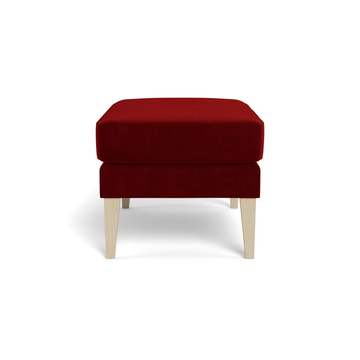 Heal's Richmond Ottoman Smart Luxe Velvet Mulberry Natural Ash Feet - Heal's UK Furniture – image 3