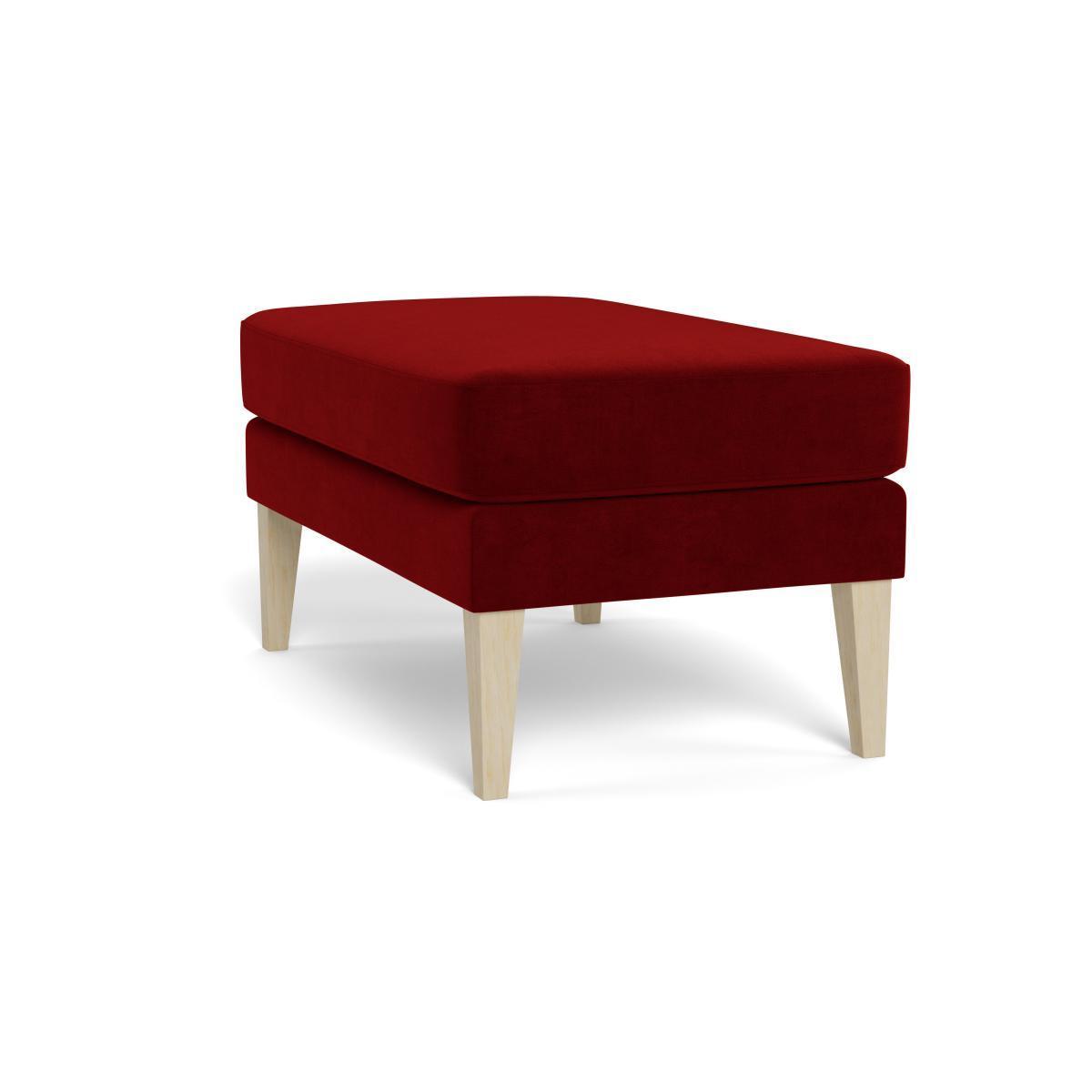 Heal's Richmond Ottoman Smart Luxe Velvet Mulberry Natural Ash Feet - Heal's UK Furniture – image 4