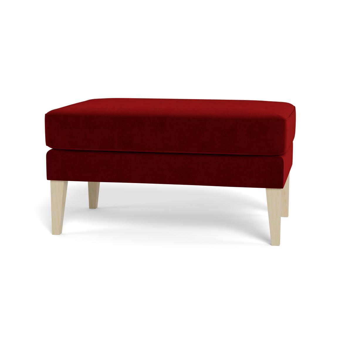 Heal's Richmond Ottoman Smart Luxe Velvet Mulberry Natural Ash Feet - Heal's UK Furniture – image 5