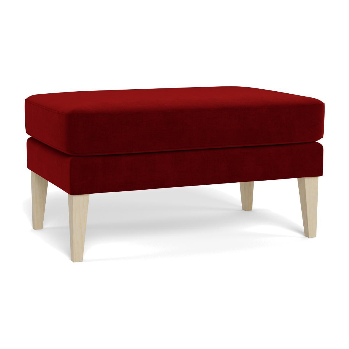 Heal's Richmond Ottoman Smart Luxe Velvet Mulberry Natural Ash Feet - Heal's UK Furniture – image 1