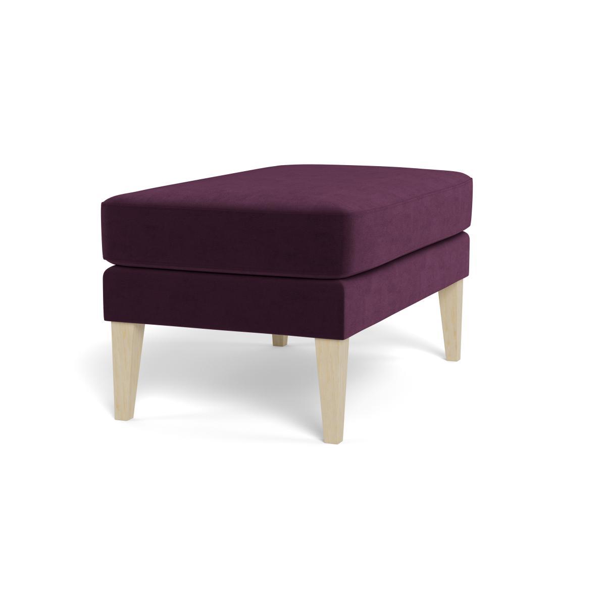 Heal's Richmond Ottoman Velvet Grape Black Feet - Heal's UK Furniture – image 2