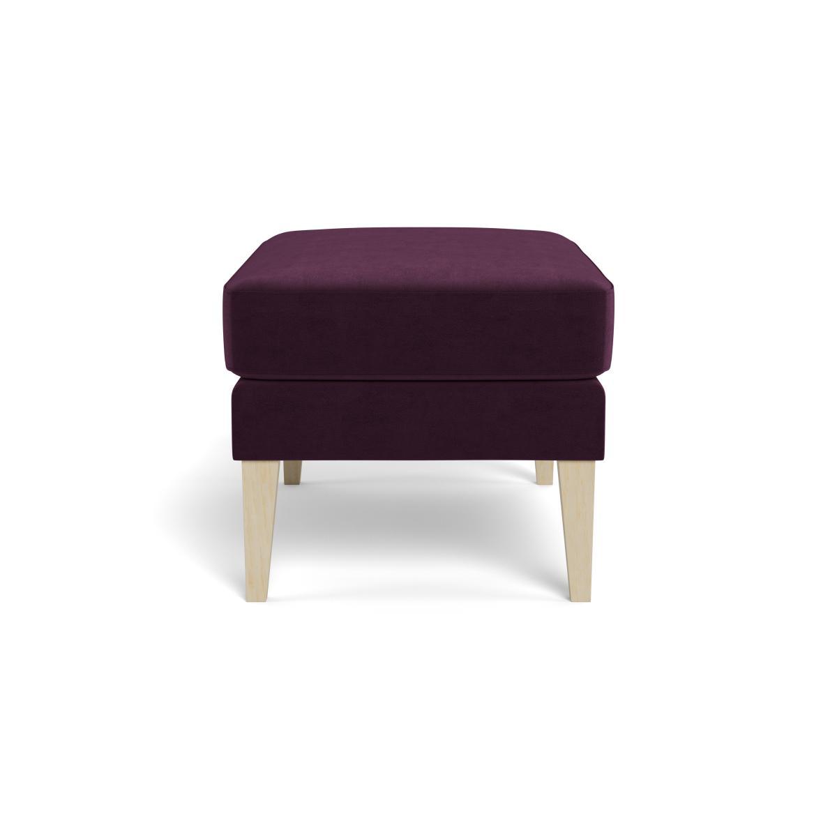 Heal's Richmond Ottoman Velvet Grape Black Feet - Heal's UK Furniture – image 3
