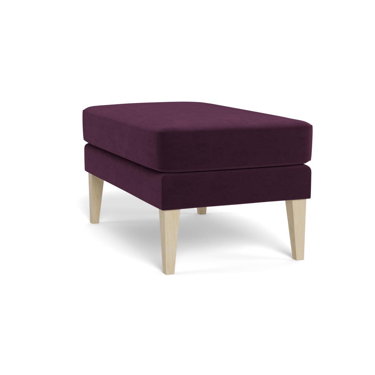 Heal's Richmond Ottoman Velvet Grape Black Feet - Heal's UK Furniture – image 4