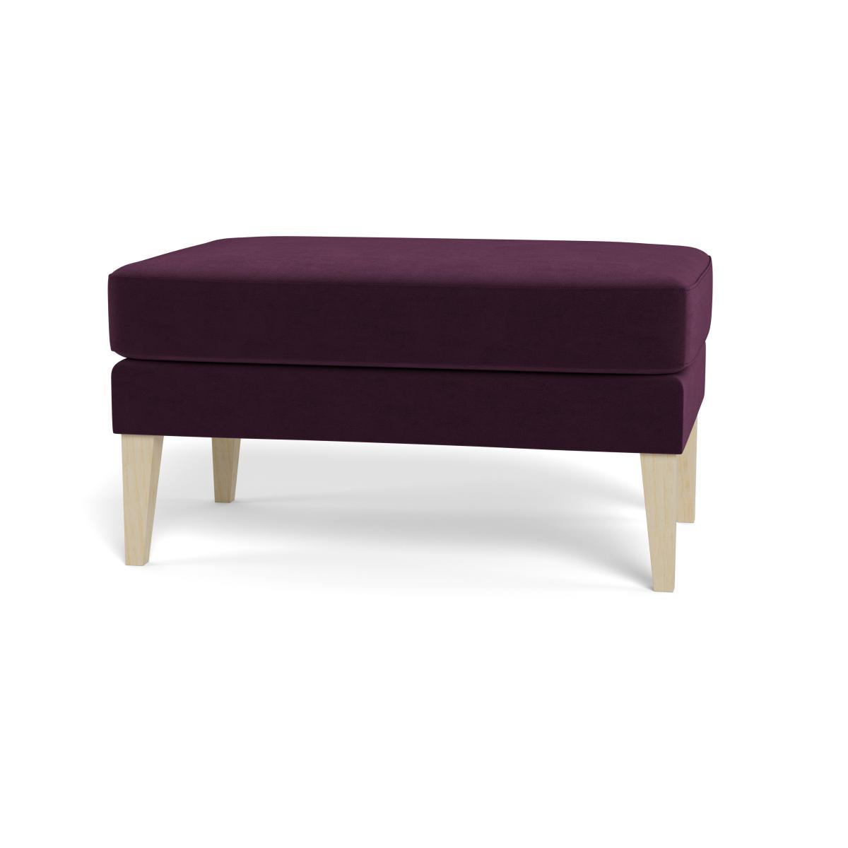 Heal's Richmond Ottoman Velvet Grape Black Feet - Heal's UK Furniture – image 5