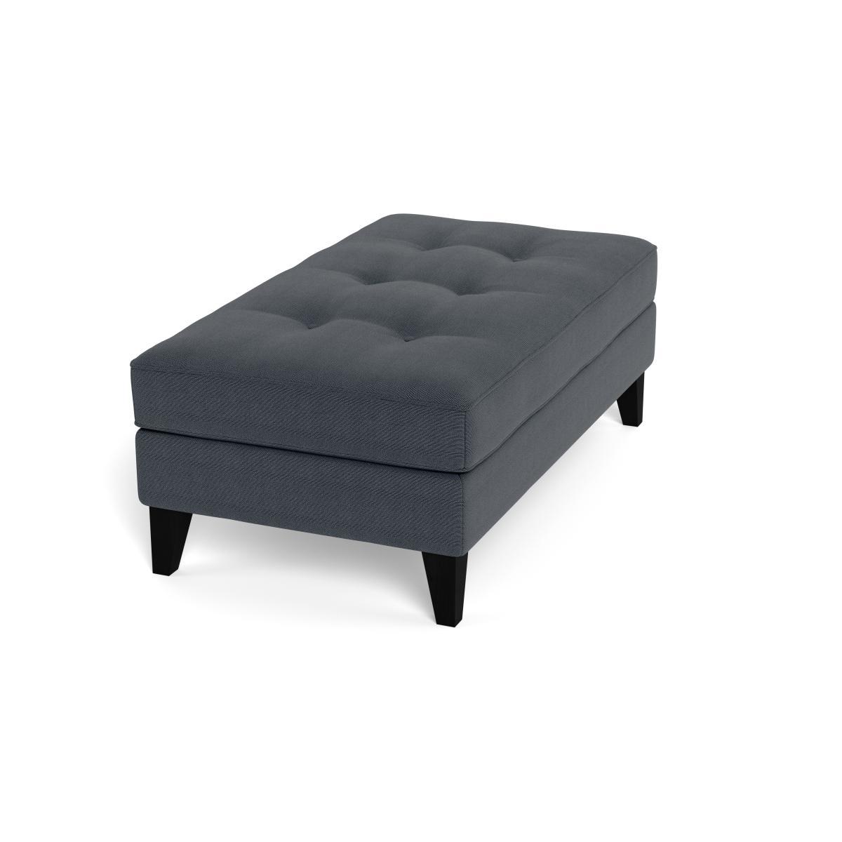 Heal's Mistral Footstool Linen Dark Grey Natural Feet - Heal's UK Furniture – image 2