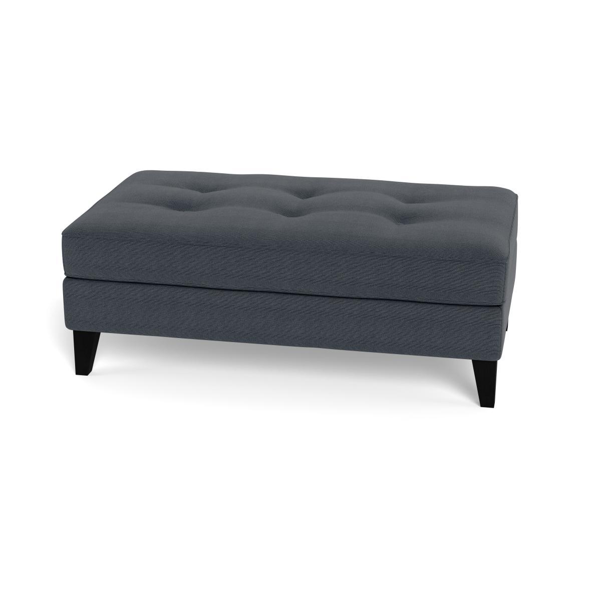 Heal's Mistral Footstool Linen Dark Grey Natural Feet - Heal's UK Furniture – image 5