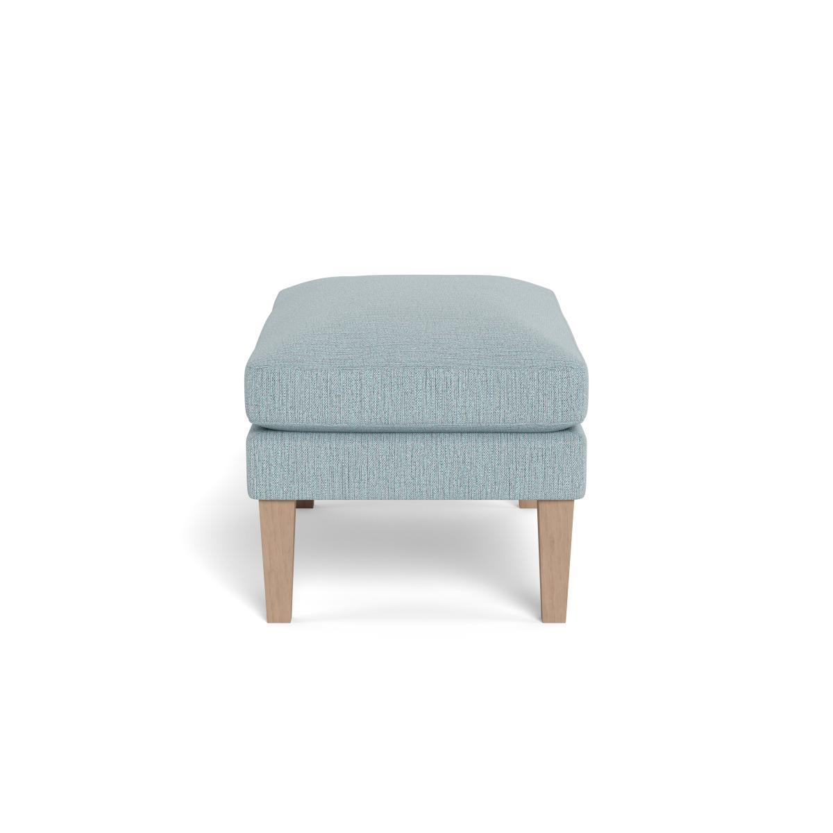 Heal's Wallis Ottoman Smart Linen Mix Duck Egg Black Feet - Heal's UK Furniture – image 3