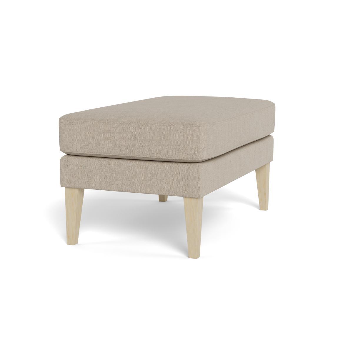 Heal's Richmond Ottoman Broad Weave Putty Natural Feet - Heal's UK Furniture – image 2