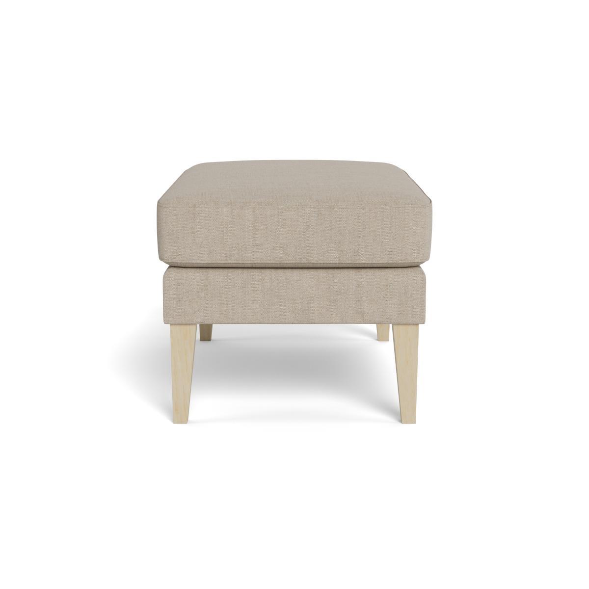 Heal's Richmond Ottoman Broad Weave Putty Natural Feet - Heal's UK Furniture – image 3