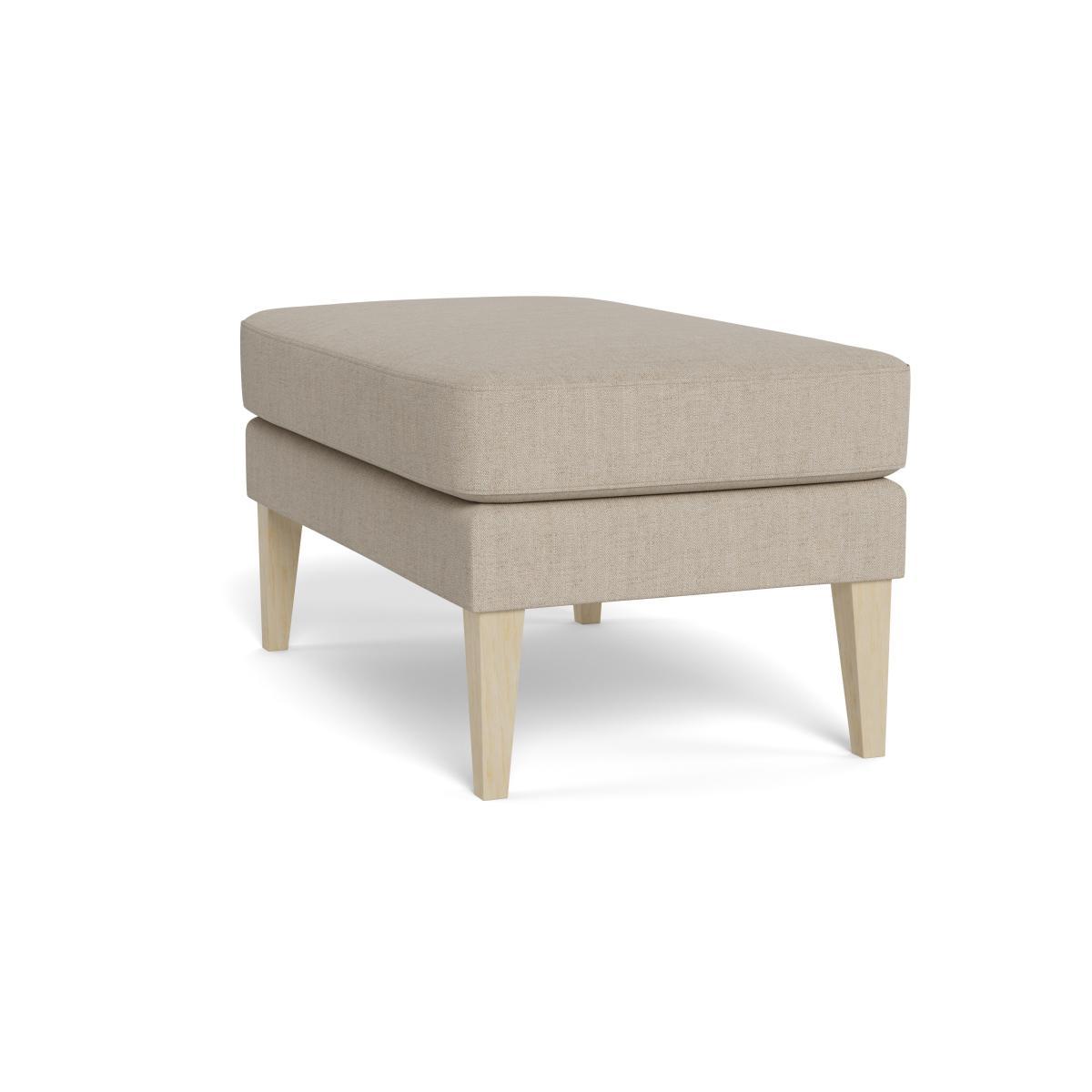Heal's Richmond Ottoman Broad Weave Putty Natural Feet - Heal's UK Furniture – image 4