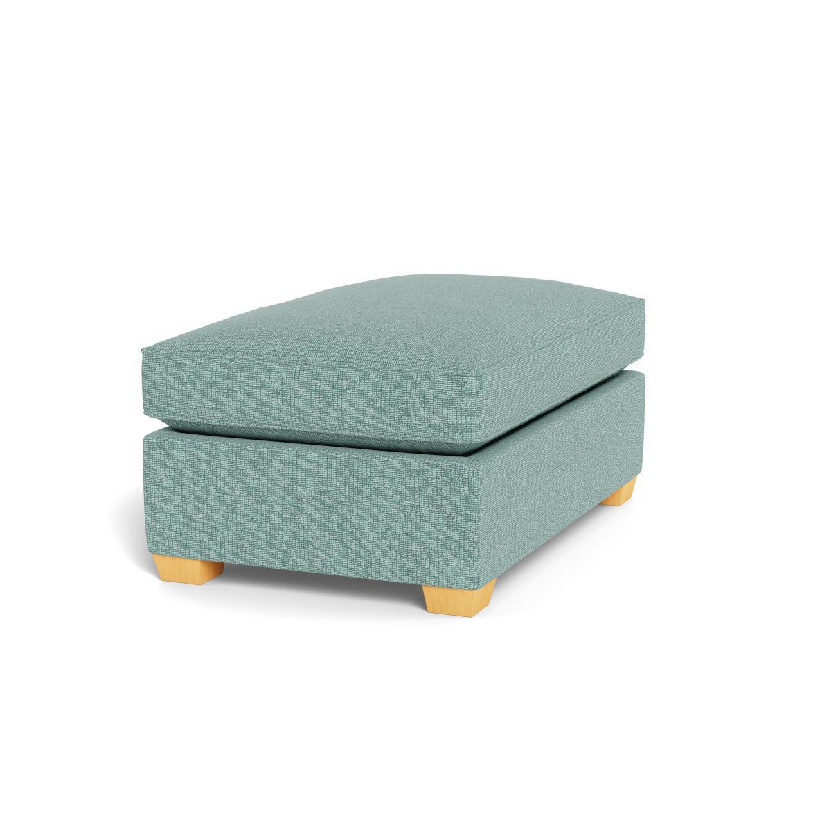 Heal's Torino Footstool Tejo Recycled Teal Black - Heal's UK Furniture – image 2