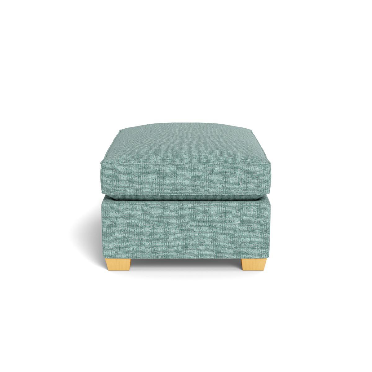 Heal's Torino Footstool Tejo Recycled Teal Black - Heal's UK Furniture – image 3