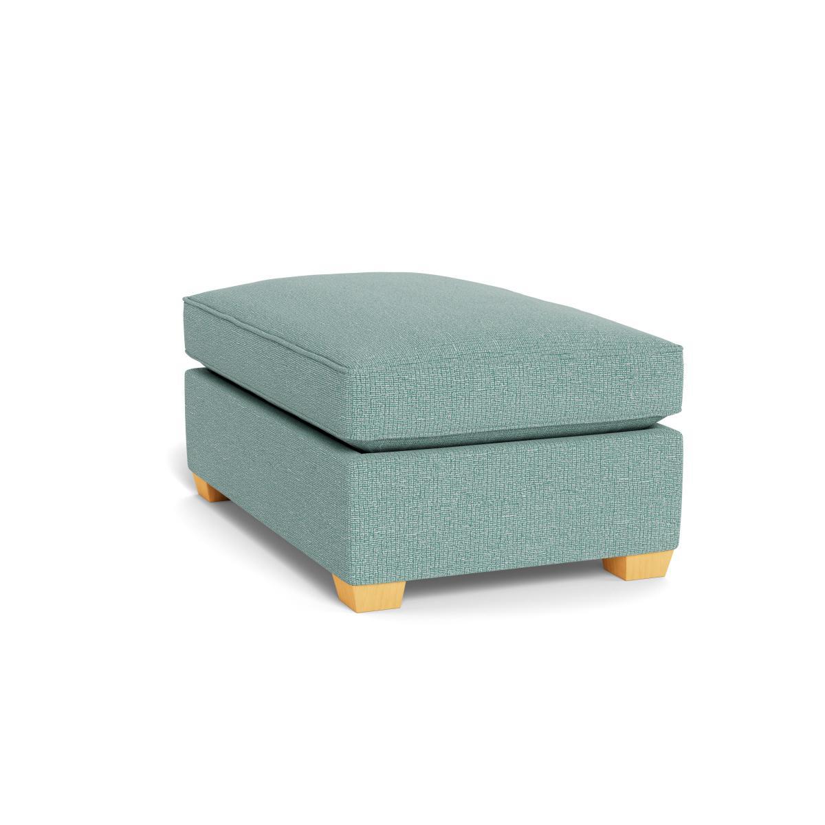 Heal's Torino Footstool Tejo Recycled Teal Black - Heal's UK Furniture – image 4