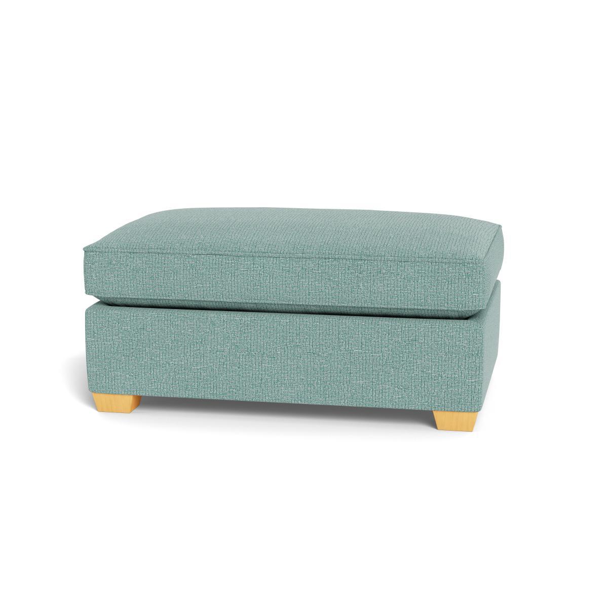Heal's Torino Footstool Tejo Recycled Teal Black - Heal's UK Furniture – image 5