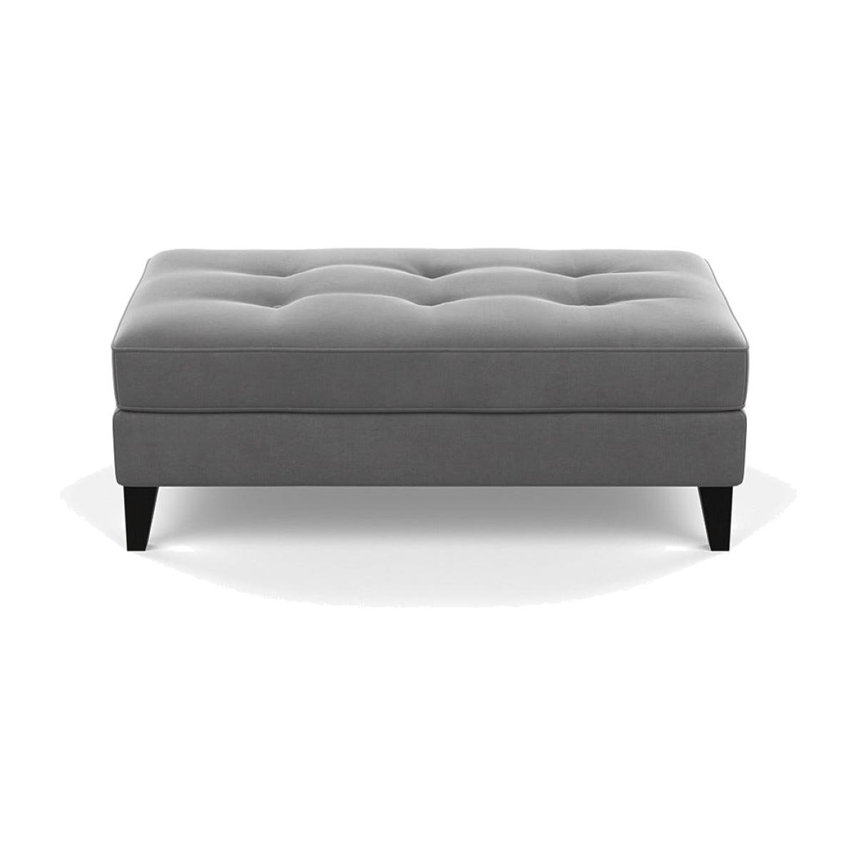 Heal's Mistral Footstool Velvet Petrol Natural Feet - Heal's UK Furniture – image 1