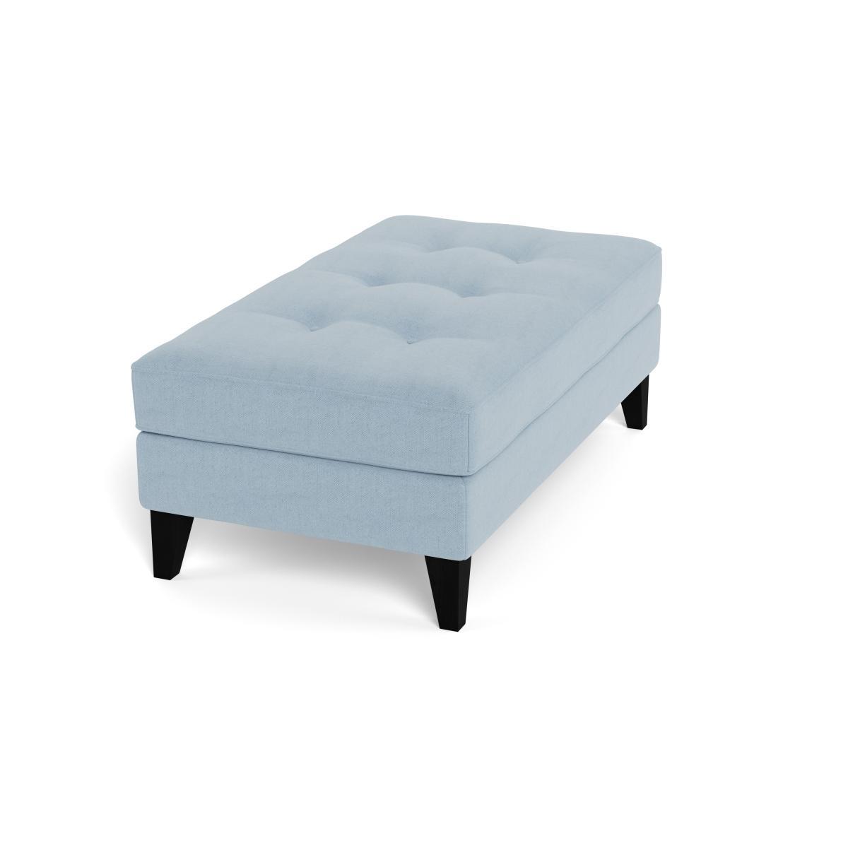 Heal's Mistral Footstool Capelo LinenCotton Sea Shanty Black Feet - Heal's UK Furniture – image 2